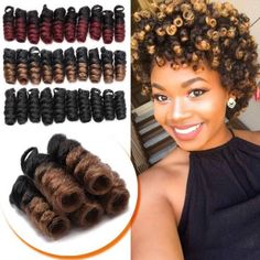 Jamaica Bounce Crochet Styles, Jamaican Bounce Crochet Hairstyles, Short Curly Crochet Hairstyles, Curling Braids, Short Crochet Hairstyles, Short Crochet Braid Styles, Jamaican Bounce Crochet Braids, Lace Bubu, Short Crochet Braids Hairstyles