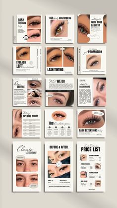 185 ready-to-use Lash Tech Instagram Templates total with fully real content and researched by us after consulting and analyzing a hundred competitors in Eye Lashes Industrial. Eyelash Extensions Poster, Lash Portfolio, Lash Promotion Ideas, Lash Post, Lash Decor