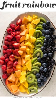 Fruit Rainbow, Types Of Fruit, Summer Appetizer, Fruit Platter, Fruit Tray, Healthy Fruits