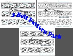 three different patterns for the belt pattern pack