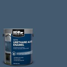 The BEHR Urethane Alkyd Satin Enamel provides the performance and durability of a traditional oil-based paint with the ease of use and convenience of a water-based paint. This professional quality finish offers excellent flow and leveling with easy water clean-up. Use on properly prepared interior/exterior metal and wood surfaces. Ideal for use on doors, trim, molding, cabinetry, plaster, masonry, cinder block, well-bonded wallpaper, brick, stucco, aluminum and wrought iron. Color: Infinite Deep Wallpaper Brick, Cabinet Trim, Interior Exterior Doors, Brick Masonry, Concrete Bricks, Pintura Exterior, Trim Molding, Cinder Block, Paint Types