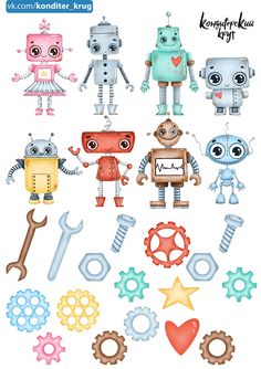 Robot Birthday Party, Robot Theme, Robot Illustration, Robot Art, Christmas Drawing, Art Plastique, Art Sketchbook