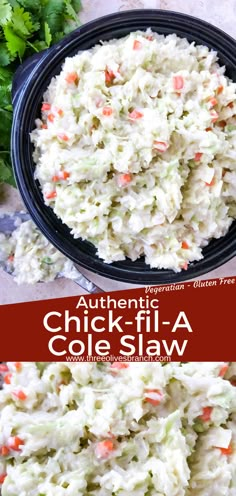 chicken - fil - a coleslaw salad with carrots and celery