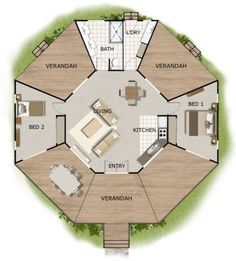 the floor plan for a tiny cabin