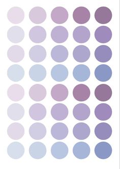 several different shades of purple and blue are shown in this graphic style, with the same color