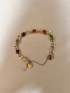 Colorful Gold Jewelry, Spanish Jewelry, Solid Gold Bracelet, Gold Girl, Beautiful Stones, Nail Jewelry