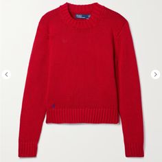 Nwt!! Brand New Sweaters In Multiple Sizes Trendy Red Sweater, H&m Red Sweater, Ralph Lauren Red Crew Neck Top, Ralph Lauren Cotton Sweater, Sweaters Ralph Lauren, Tan Knit Sweater, Pink Cable Knit Sweater, Mesh Sweater, Teal Sweater