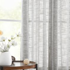 PRICES MAY VARY. Premium Quality: Crosshatch Slub Linen Textured White Sheer Window Panels GREY SHEER CURTAINS: 52" w x 84" /panel, Comes in 2 panels each package, These soft unlined light filtering gray sheer curtains have a distinct rich texture and come in neutral designer colors for every decor. Recommend ordering 2 to 3 times rod width for proper look and fullness LIGHT FILTERING WITH PRIVACY: Sheer fabric embraces light and brighten up your space while adding some privacy. Crosshatch slub Light Grey Sheers, Sheer Curtains Bedroom, Gray Sheer Curtains, Semi Sheer Curtains, Sheer Linen Curtains, Linen Curtain Panels, Decorative Curtain Rods, Rustic Window, Linen Curtain