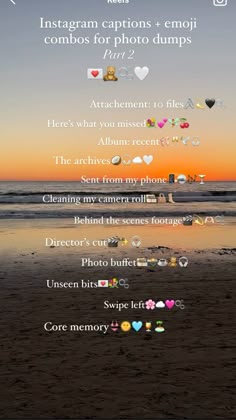 an iphone screen with the text instagram captions and emojs