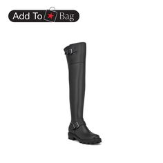 in stock Winter Polyurethane Closed Toe Boots, Leather Flat Boots For Fall, Flat Synthetic Boots For Fall, Flat Synthetic Boots For Winter, Flat Synthetic Winter Boots, Black Flat Leather Boots, Waterproof Leather Knee-high Boots With Round Toe, Flat Black Leather Boots, Lug Sole