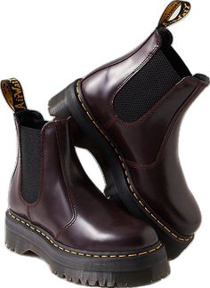 Doc Marten Chelsea Boot, Doc Martens Aesthetic, Dr Martens 2976 Quad, Dr Martens 2976, Chunky Chelsea Boots, Doc Martens Outfit, Comfy Boot, Shoes Outfit Fashion, Stylish Boots