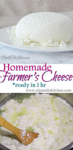 homemade farmer's cheese is ready in 1 hour