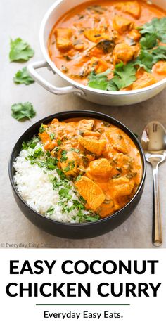 an image of easy coconut chicken curry