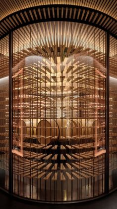 the inside of a wine cellar filled with lots of bottles