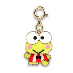 Say hello to the CHARM IT! x Hello Kitty Friends Collection! Sanrio fans everywhere will delight in this Gold Swivel Keroppi charm featuring the happy and playful frog! Add this charm to any CHARM IT! bracelet or necklace and customize her collection! © 2024 SANRIO OC., LTD. Used Under License. features & materials Enamel, Base Metal WARNING: Choking Hazard - Small parts. Not for children under 3 years. Cute Friendship Dangling Charms, Cute Removable Charms For Gifts, Cute Charms With Lobster Clasp For Gift, Cute Yellow Charms Jewelry, Cute Yellow Jewelry With Charms, Sanrio Oc, Michigan Sticker, Stationary Craft, Charm It