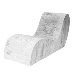 a white marbled chair on a white background