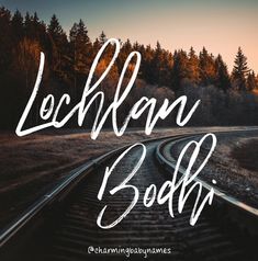 a train track with the words locklann bdjh written on it