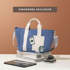 Starbucks Blue Color-block Bag | Starbucks Coffee Company Singapore