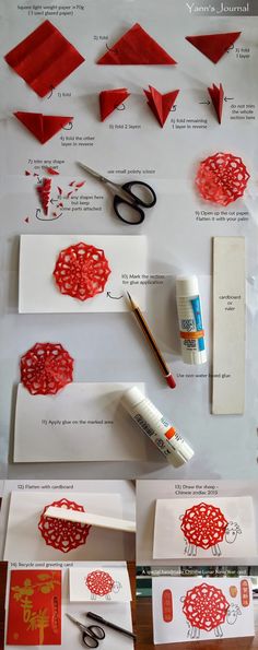 the instructions for how to make origami flowers