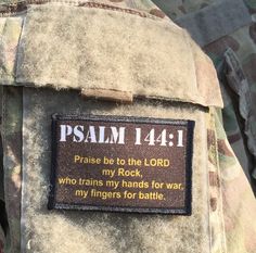 Psalm 144:1 Tactical Morale patch 2x3 hook and loop Patch! Our Morale Patches are custom made. They are NOT embroidered which means the artwork will never fade or come unraveled! -Unlimited colors -Hi Res Images! -Awesome Photo quality detail -No threads to fray -Clean look without connecting threads between words -Durable because image is permanently dyed into the patch -Feel free to wash them off if they get dirty! -Photographs can be reproduced - not possible with embroidery -Smooth gradients Tactical Life, Custom Patch, Video Call With Boyfriend Screen Photo, Tactical Gear Loadout, Military Humor, Country Kids