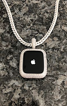 Watch Pendant, Iwatch Apple, Ipad Iphone, Black Rhodium, Diamond Watch