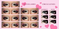 the different types of eyelashes and how they are used to create their own makeup look