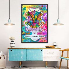 Colorful Gemini Wall Art is a beautiful addition to any decor style. Bring this stunning canvas print into your home to easily refresh your walls and elevate your decor. Gemini Artwork, Dean Russo, Wall Art Painting, Artwork Painting, Off Sale, Dean, Decor Styles, Art Painting, Canvas Print