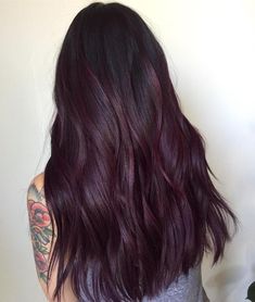 Pelo Color Borgoña, Pelo Color Vino, Hair Color Plum, Maroon Hair, Rambut Brunette, Dark Purple Hair, Plum Hair, Violet Hair, Hair Color Burgundy