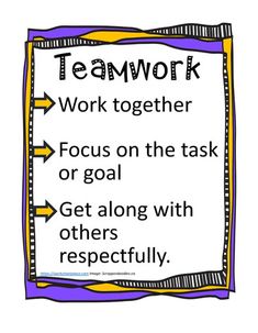 a poster with the words teamwork on it