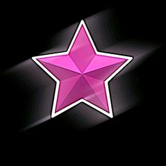 a pink star on a black background