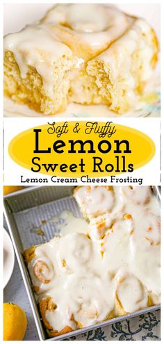 lemon sweet rolls with cream cheese frosting