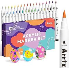 artix acrylic marker set with 12 markers