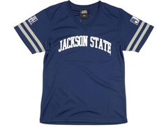 a blue shirt with the word jacksonville state on it