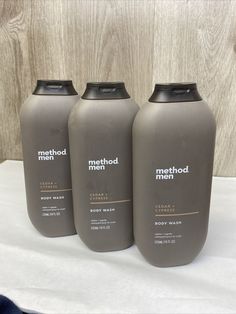 This is for a 2 pack of Men’s — Method Cedar + Cypress Body Wash — Woodsy Forest Inspired Scent — 18 oz — 3 Pack. Please look at the photos carefully as they are also part of the description to ensure that it is to your satisfaction as we can not accept returns at this time. We package well and ship promptly. Shipped with USPS Priority Mail. Thanks for looking! Inexpensive Skin Care, Guys Grooming, Best Body Wash, Mens Body Wash, Method Man, Body Hygiene