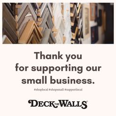 Thank You For Shopping Small - Deck The Walls