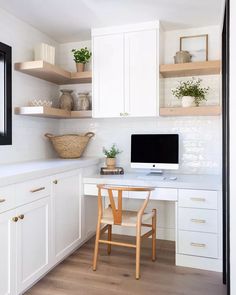 the instagram page shows an image of a kitchen with white cabinets