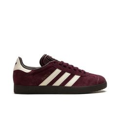 Adidas Gazelle "Maroon" Sneakers Sporty Burgundy Sneakers With Boost Midsole, Sporty Burgundy Sneakers With Rubber Sole, Sporty Burgundy High-top Sneakers, Sporty Burgundy Low-top Sneakers, Burgundy Low-top Sneakers With Boost Midsole, Burgundy Low-top Sports Sneakers, Burgundy Low-top Sneakers For Sports, Burgundy Lace-up Sneakers For Sports, Burgundy Lace-up Sports Sneakers