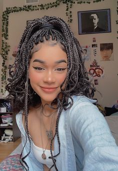 Cute Box Braids, Box Braids Hairstyles For Black Women, Cute Box Braids Hairstyles, Box Braids Styling, Girls Hairstyles Braids, Braided Hairstyles For Black Women, African Braids, Long Braids, Box Braids Hairstyles