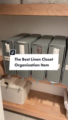 the best linen closet organization item