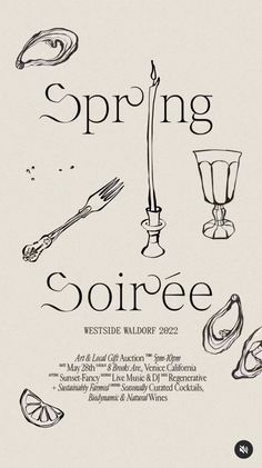 the poster for spring soireee