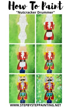 how to paint nutcracker drummer with step by step instructions for painting the nutcracker