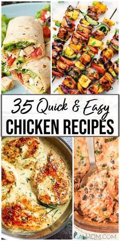 25 quick and easy chicken recipes that are ready in under 30 minutes or less to make