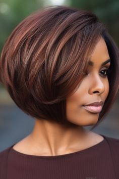 Modern Hairstyle Bob With Bangs Short Hairstyle Inspiration Short Hairstyle Women Dark Hair, Transformation Fashion, Short Brown Hair, Chin Length Hair, A Bob, Lob Haircut, Hair 2024, Short Hair Wigs, Haircuts For Medium Hair