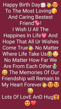 Whatsapp status happy birthday wishes for best friends Happy Bdy Wishes For Bestie, Birthday Wishes For A Best Friend Bff, Happy Birthday Bestie Quotes Friendship, Happy Birthday Bff Quotes, Best Frnd Birthday Wishes, Bestie Birthday Wishes Best Friends, Happy Birthday To Bestie, Best Friend Bday Wishes, Birthday Wishes Bestie