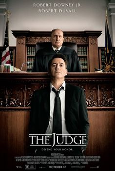 the judge and i movie poster with two men in suits sitting at a courtroom table