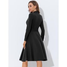 If you are a little conservative type of person so dress like this always works for you. The fabric is very soft and thick. It's very well made and the quality is high. You can wear this on special occasions. This lovely black dress is suited for a party, club, or holiday. It is also a great choice for daily wear, like shopping, dates, weekends, work, home, gatherings, etc. Elegant Solid Turtleneck Dress, Elegant Solid Color Turtleneck Dress, Solid Long Sleeve Midi Dress For Semi-formal Occasions, Elegant Turtleneck Dress, Long Sleeve Winter Office Dresses, Winter Workwear Midi Dress, Knee-length, Winter Workwear Knee-length Midi Dress, Winter Office Wear Long Sleeve Dresses, Winter Workwear Midi Dress