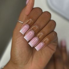 Pink Tip Nails, Philippians 4 6, Hippie Nails, Long Acrylic Nail Designs, Drip Nails, Simple Acrylic Nails, Classic Nails, Short Square Acrylic Nails