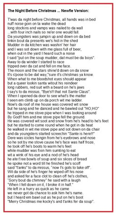 the night before christmas poem in red and white with black writing on it, which reads