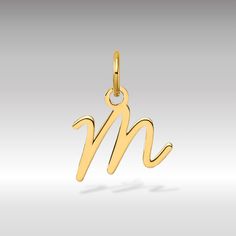 "Style is eternal," they say, and the 14K Gold Script Letter "M" Initial Pendant embodies this sentiment perfectly. With its timeless design and elegant craftsmanship, this pendant exudes sophistication and charm. Crafted from luxurious 14-karat gold, it adds a touch of refinement to any outfit. The graceful script letter design of this pendant brings a personalized touch to your ensemble. Whether you're attending a formal event or enjoying a casual outing, the 14K Gold Script Letter "M" Initial Letter M Pendant, M Necklace Initial, Letter Pendent, M Initial, M Letter, Script Lettering, Letter Design, Personalized Pendant, Letter M