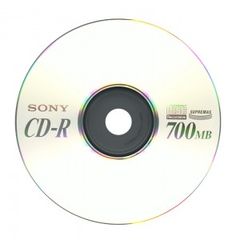 the sony cd - r 700mb disc is shown in front of a white background